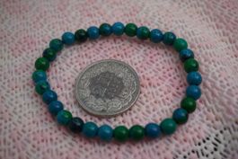 Armband     6mm   Chrysokoll -, Imitat aus Epoxidharz