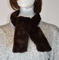 Nerz Schal echtem Nerz Pelz Stola,Nerzfell /braun/110cm