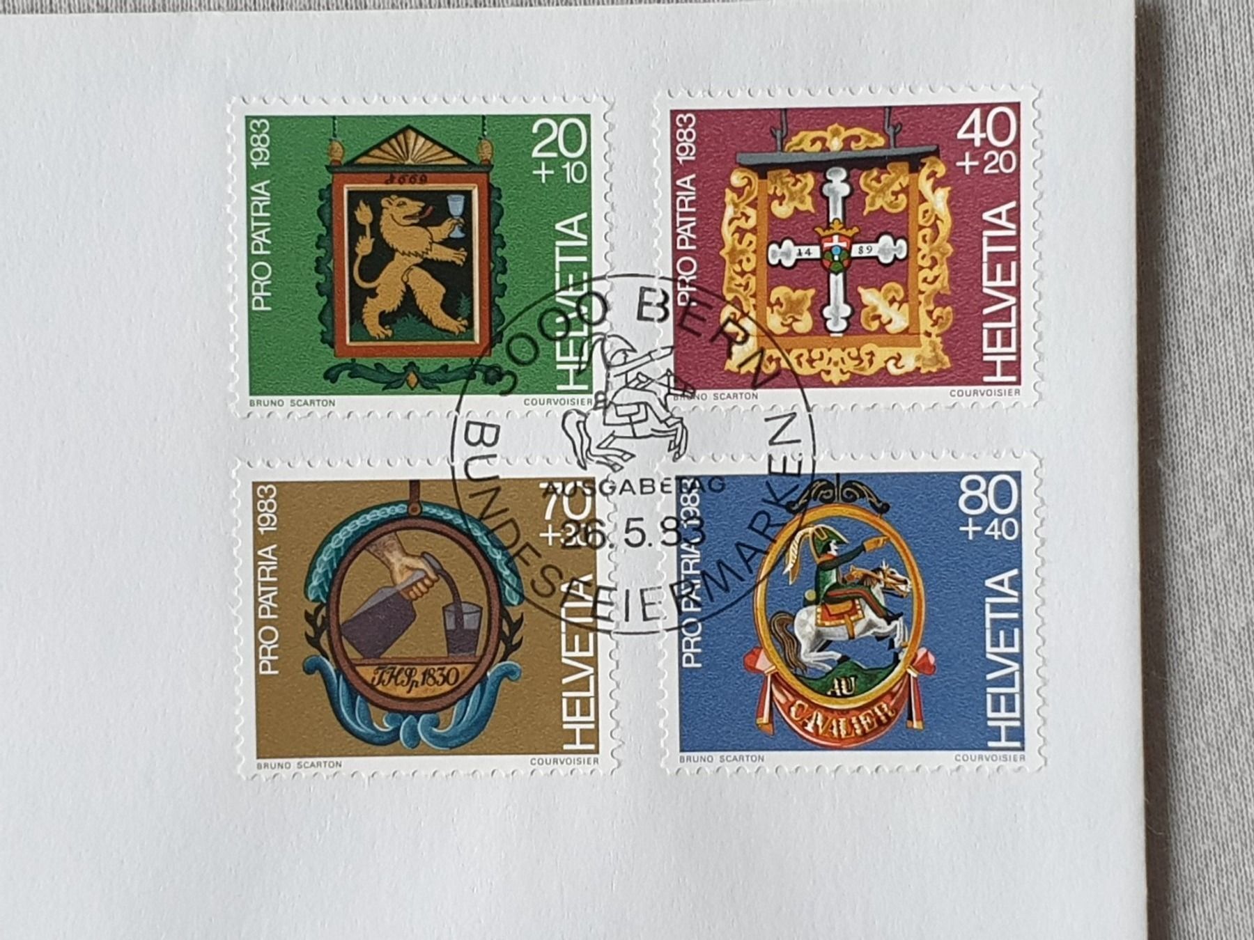 Tutti i francobolli: (207)   Pro Patria 1983 mit ET Stempel – Usato da Schwarzhäusern venduto da Inot3 1