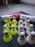 Badminton Bälle 15 Stk. gelb und weiss neuwertig