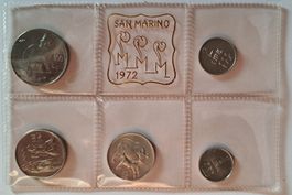 San Marino KMS Kursmünzensatz 1972