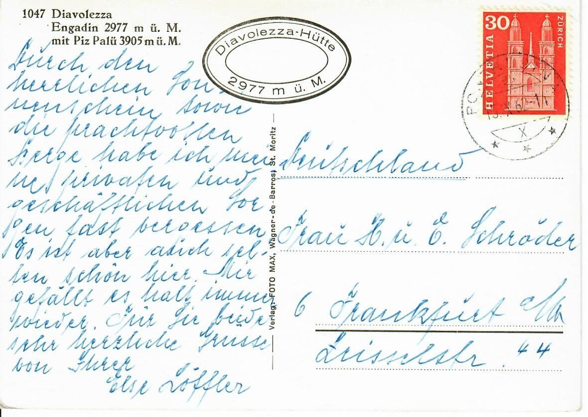 Ansichtskarten: Diavolezza – Gebraucht aus Hochdorf von Ziegel-16 1