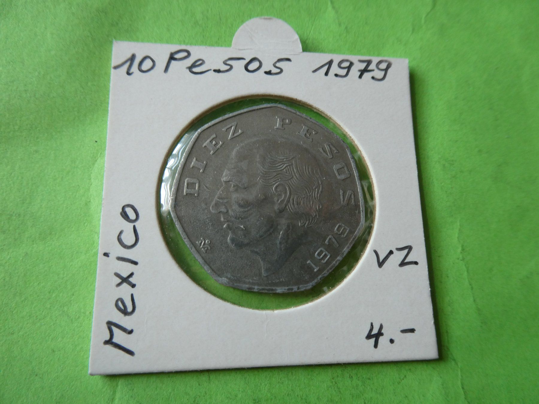 Alle Münzen: Mexiko 1979,  10 Pesos – Gebraucht aus Hinterforst von Rohusri