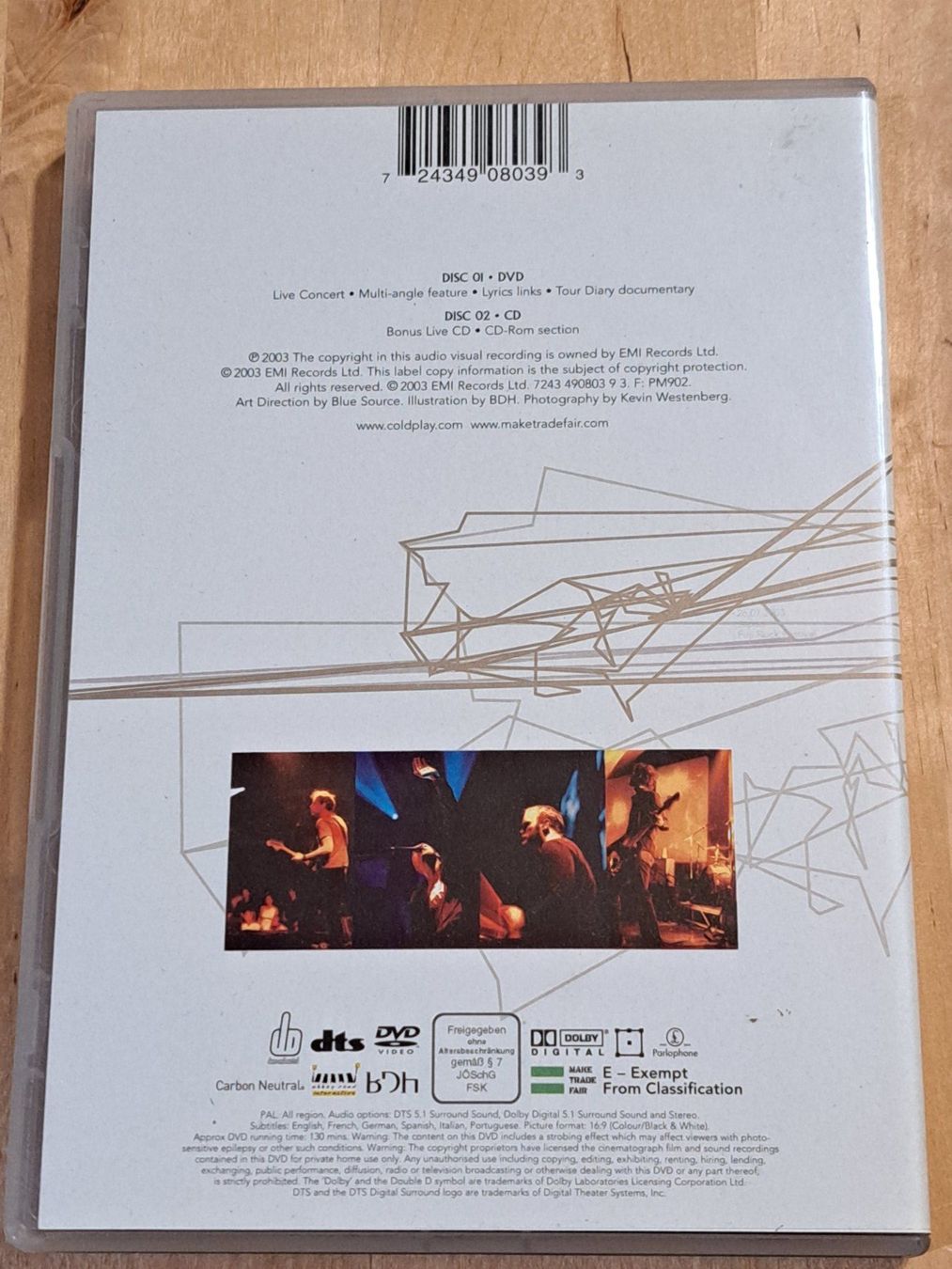 Tutti i DVDs: DVD COLDPLAY LIVE 2003, 2-Disc Edition – Usato da Unterseen venduto da Kanica 2