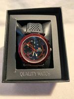 Stylische Herren Armbanduhr  Schwarz/Rot Neu     x1