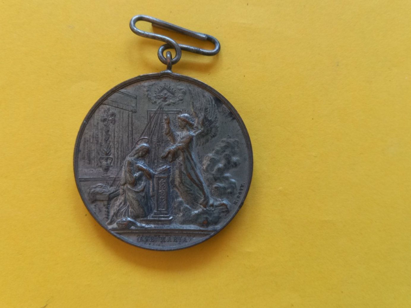 Medaglie: Médaille ancienne - Congrégation B.P. Canisius, 1881 – Usato da Rossens FR venduto da Souris1 3