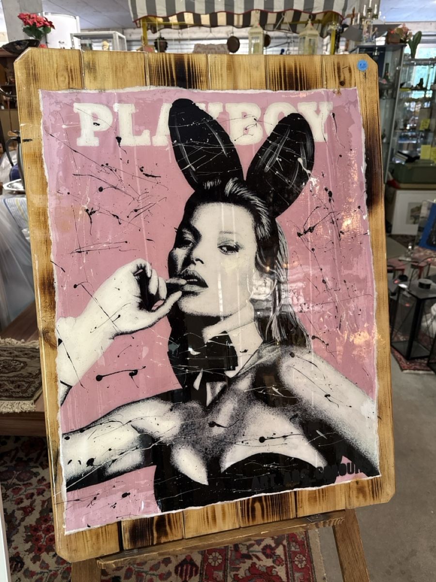 Foto & Immagini: UNIKAT: PLAYBOY BILD AUF HOLZ  – Nuovo e nell'imballaggio originale da Zwingen venduto da Eiphone 1