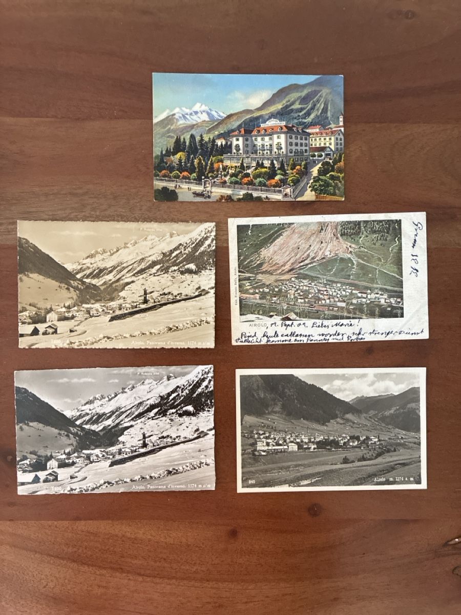 Cartoline postali: 9 Ansichtskarten Schweiz von Airolo TI – Usato da Oftringen venduto da Cla.vD.74 2