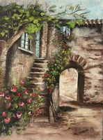 Tableau à l’huile sur toile de lin