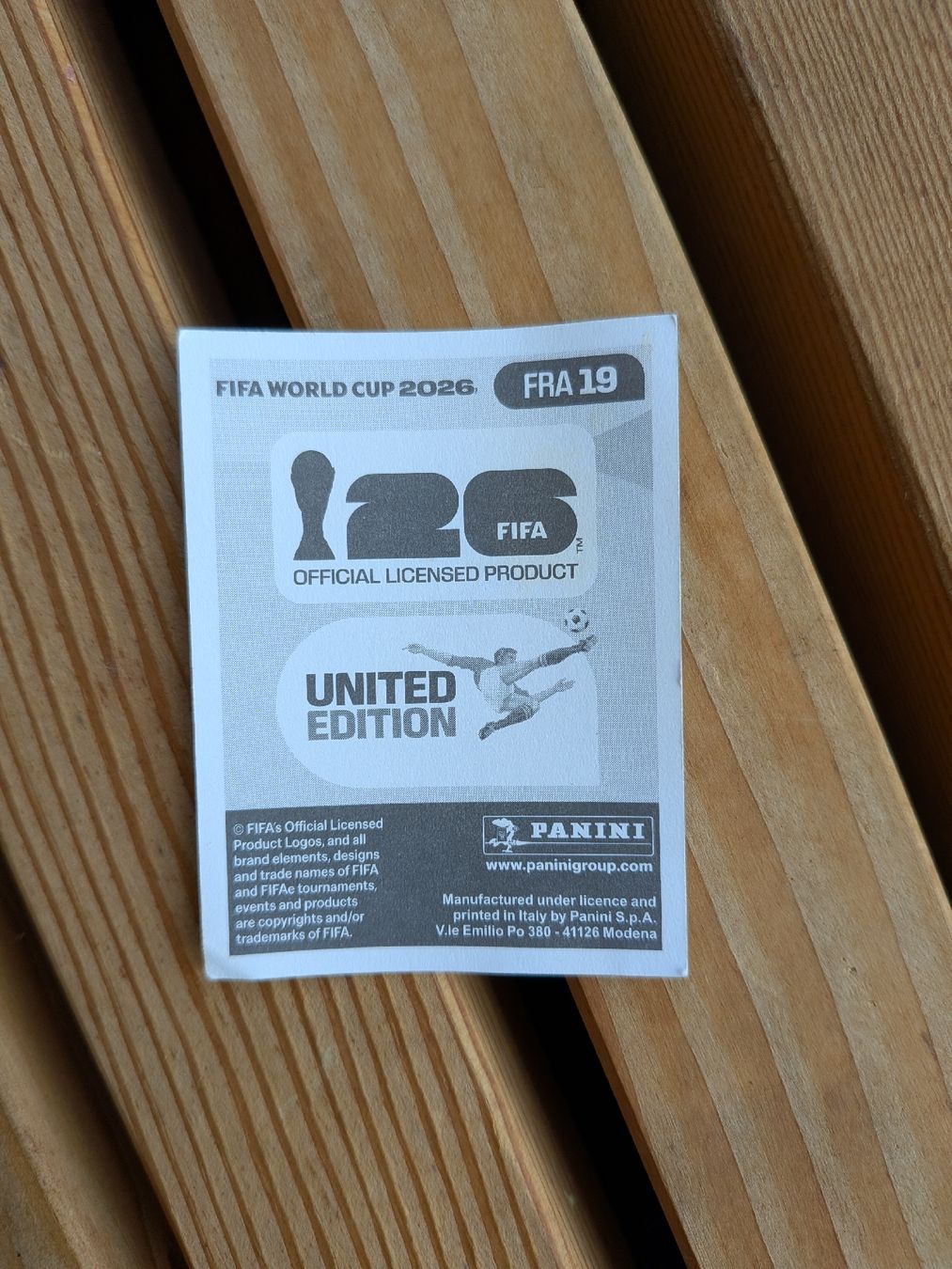 Panini Carte collezionabili: Panini Bild FRA 19 – Nuovo (secondo la descrizione) da Eschenbach SG venduto da SanFranciscoCalifornia 1