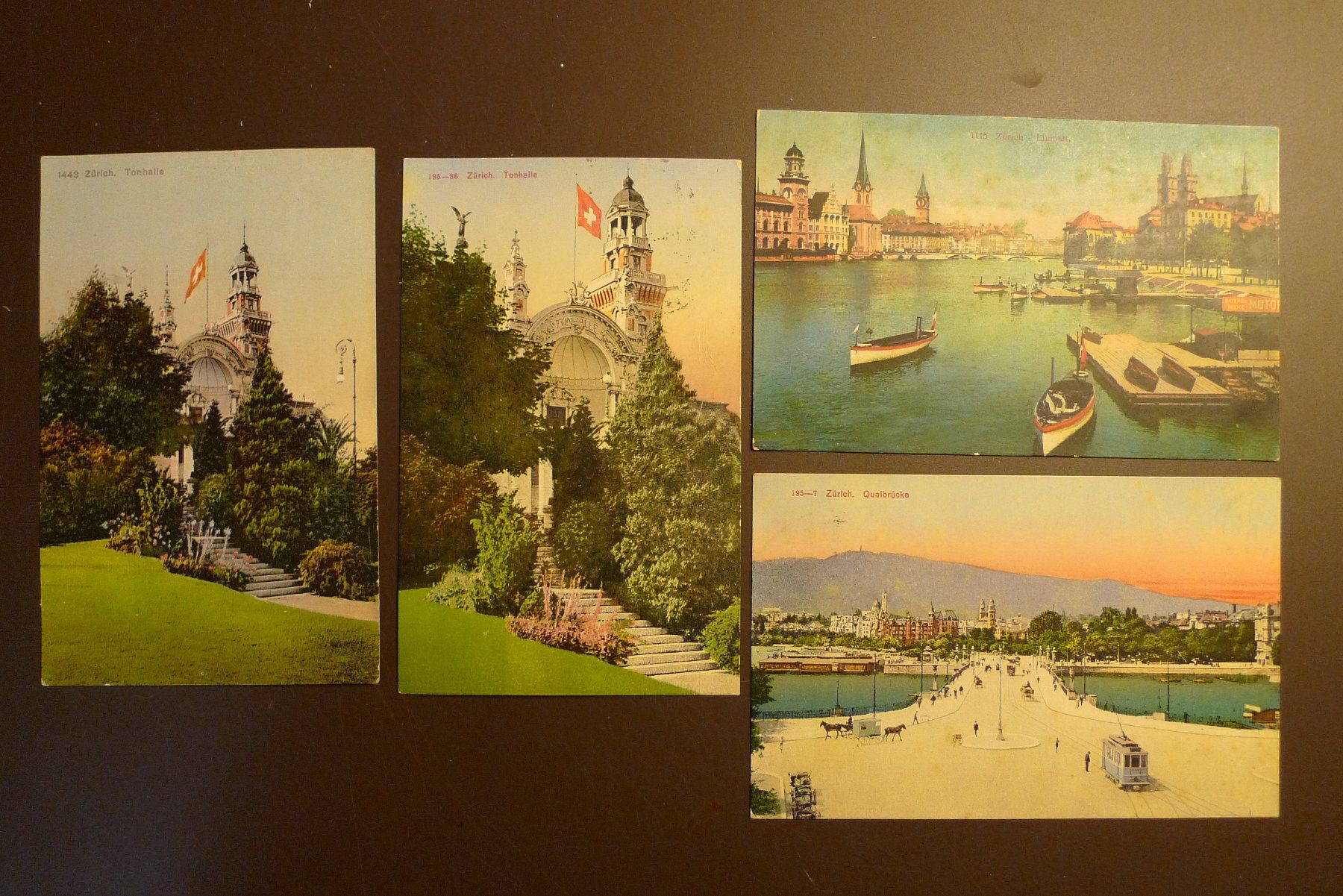 Cartoline postali: Alte Ansichtskarten Zuerich, Sammlung von 8 Stueck – Usato da Dietikon venduto da Leitz5180