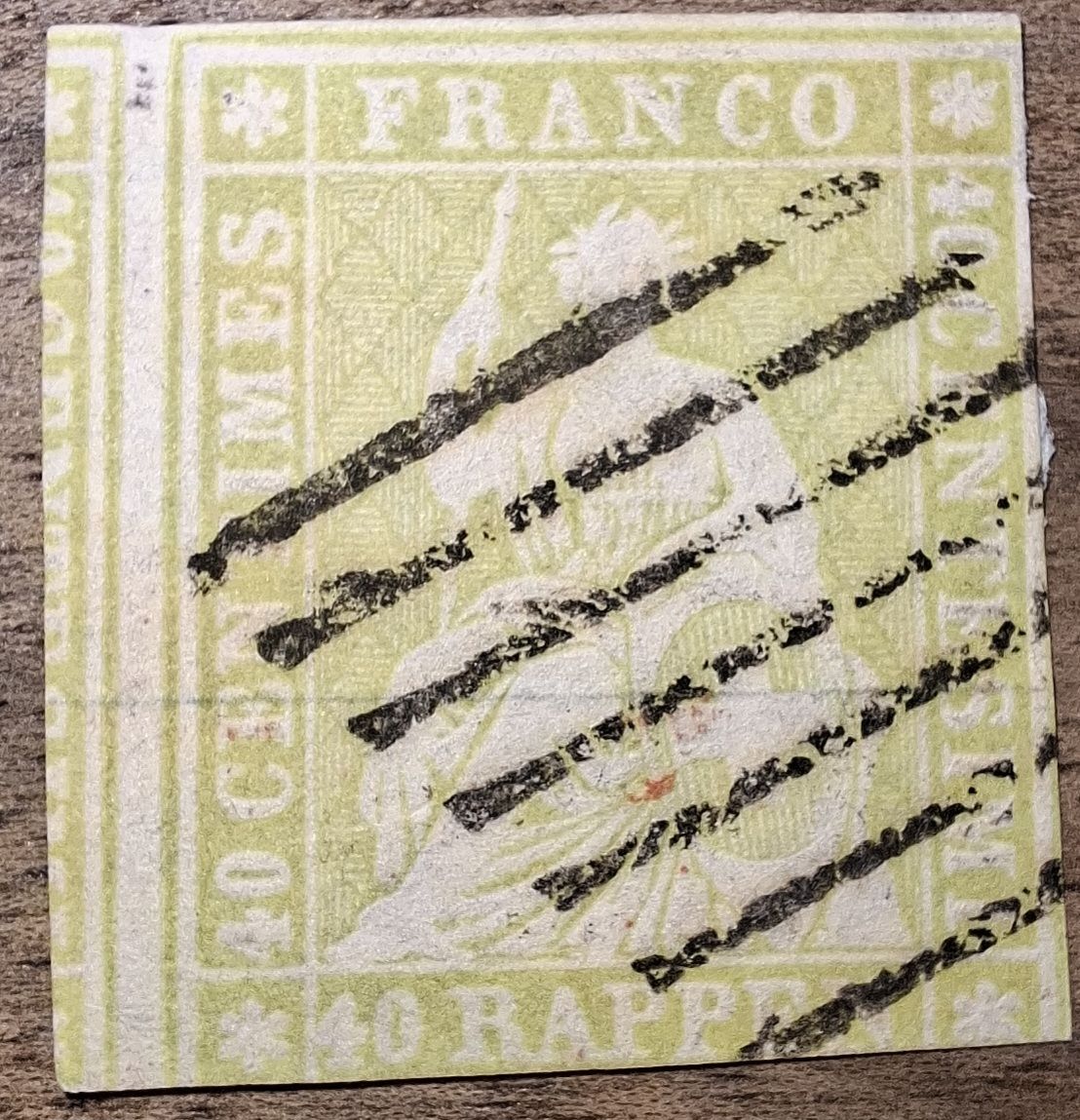 Tutti i francobolli: Strubel 26A.a Kat. 1700.- – Usato da Balgach venduto da SIMEON27