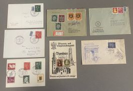 Deutschland Kleinlot interessante Briefe ab 1952 mit Rarität