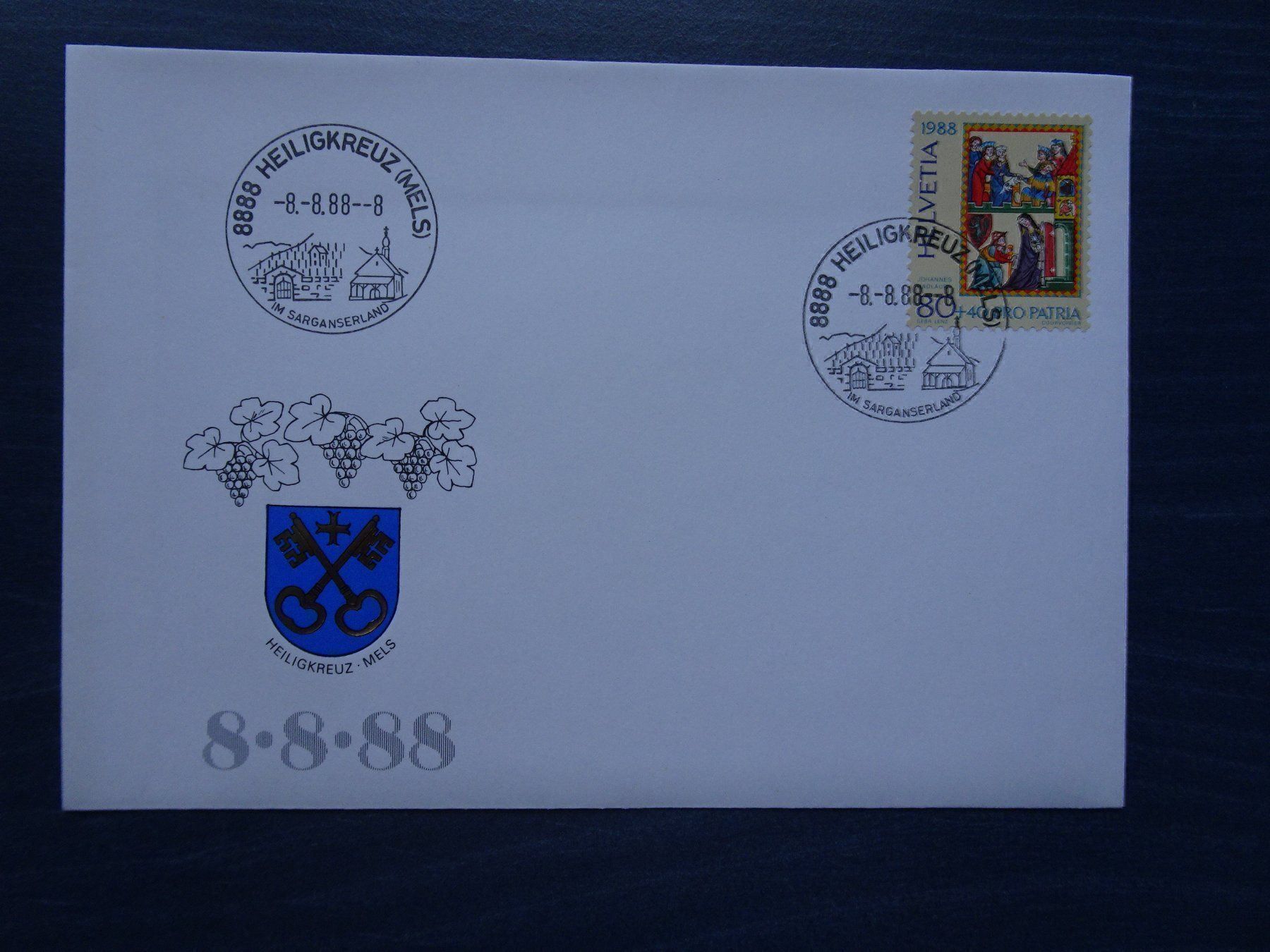 Alle Briefmarken: 8.8.88 Heiligkreuz 8888 – Neu (gemäss Beschreibung) aus Aadorf von Chnorli-Furz