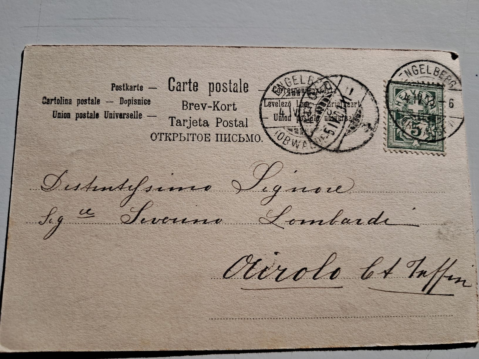 Cartoline postali: saluti – Usato da Gorduno venduto da ema_7yhp 1