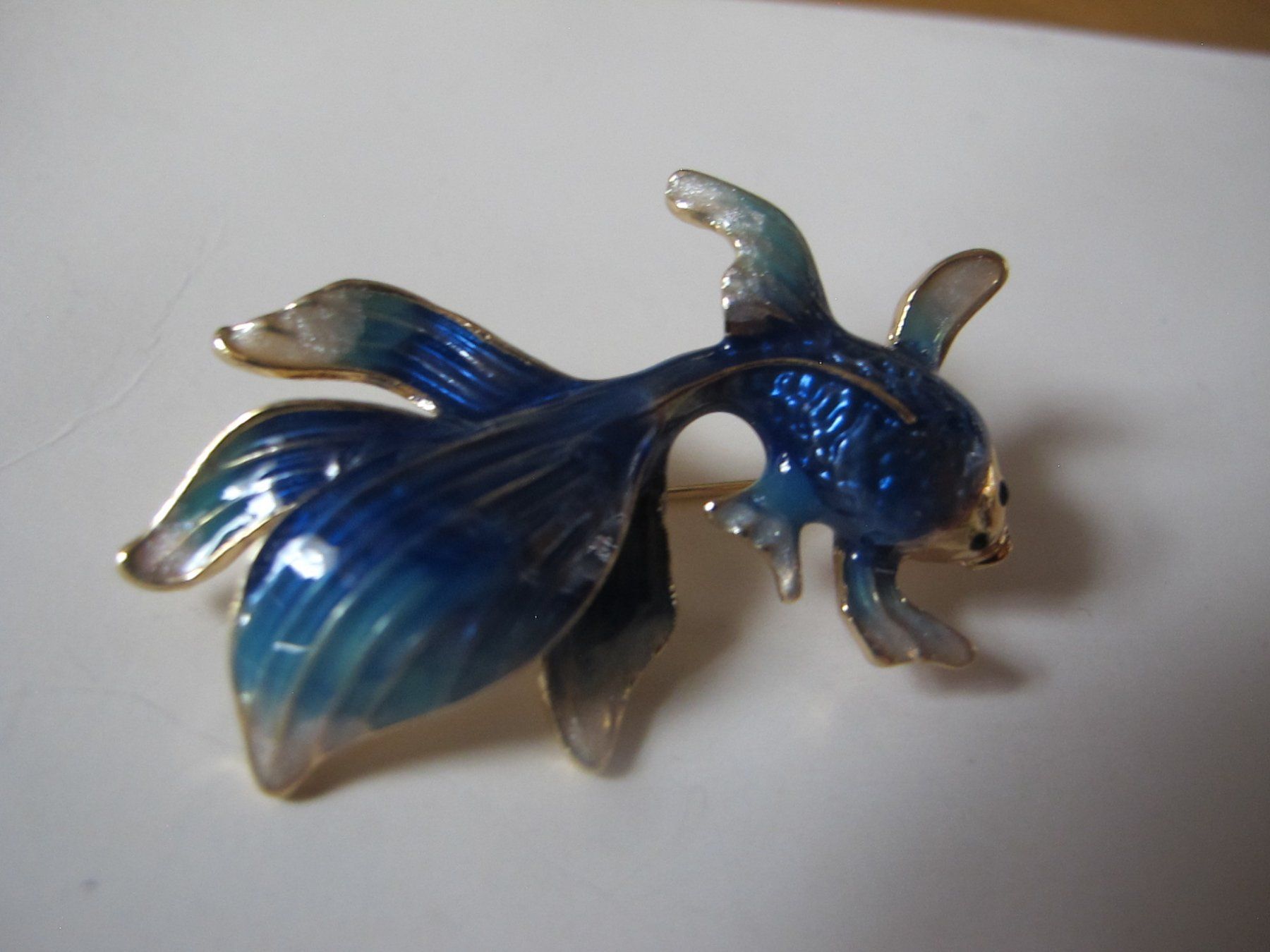 Spille & Fermagli: Schmuck Brosche Goldfisch blau Emaille – Nuovo (secondo la descrizione) da Löhningen venduto da Chimae67 6