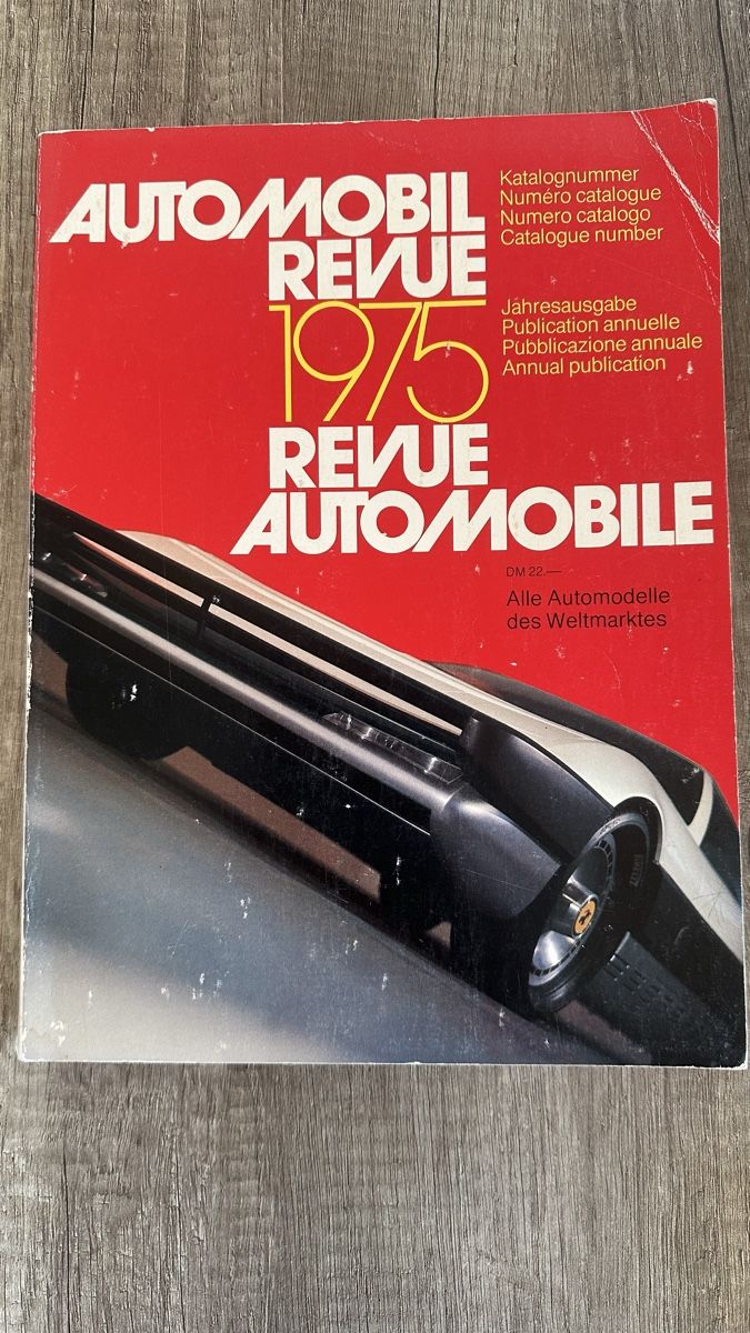 Libri: REVUE AUTOMOBILE Catalogue 1975 – Usato da Tolochenaz venduto da Dorry01