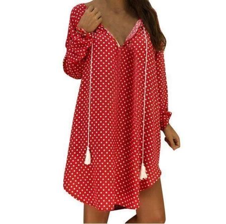 NEUE Tunika rot-weiss Polka dot Gr. S - 801149