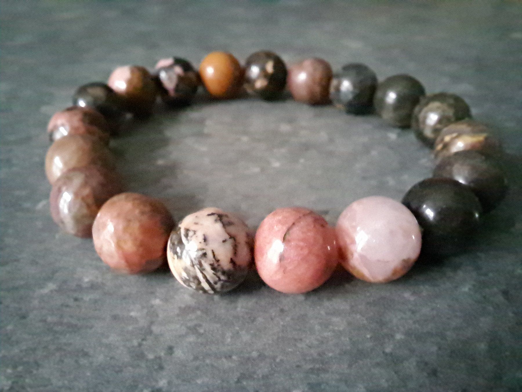 Bracciali & Braccialetti: Bracelet en rhodochrosite – Nuovo e nell'imballaggio originale da St-Imier venduto da supernova21