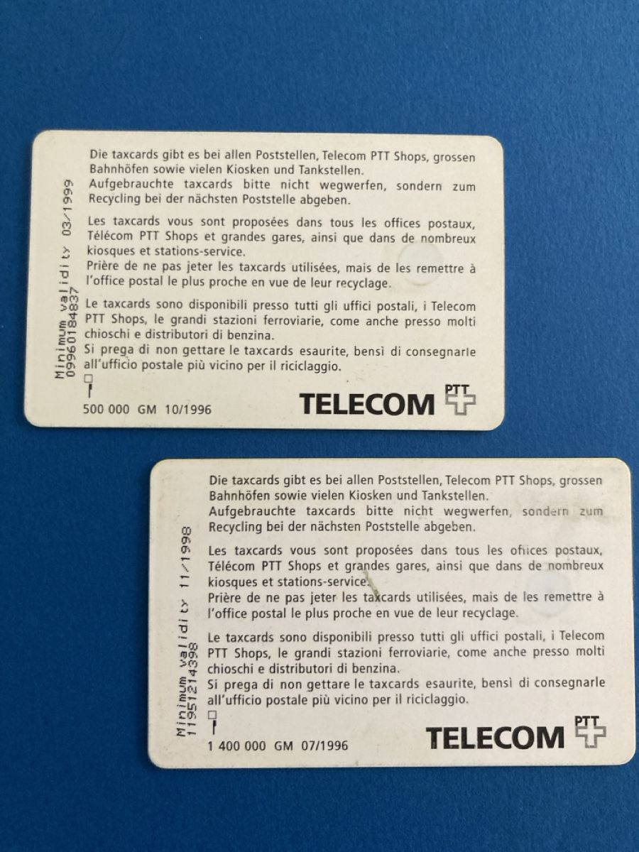 Schede telefoniche: 2 leere Taxcard  – Usato da Schüpfheim venduto da lenny25 1