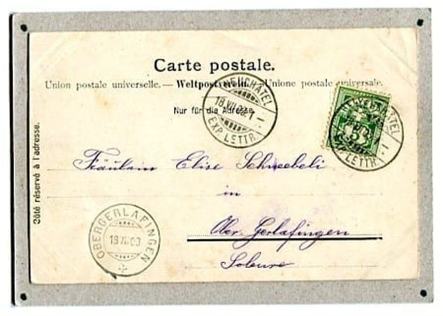 Ansichtskarten: Neuchâtel, La Poste – Gebraucht aus Ottikon b.Kemptth. von Neptun1974 1