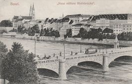 Basel-neue mittlere Rheinbrücke 1905