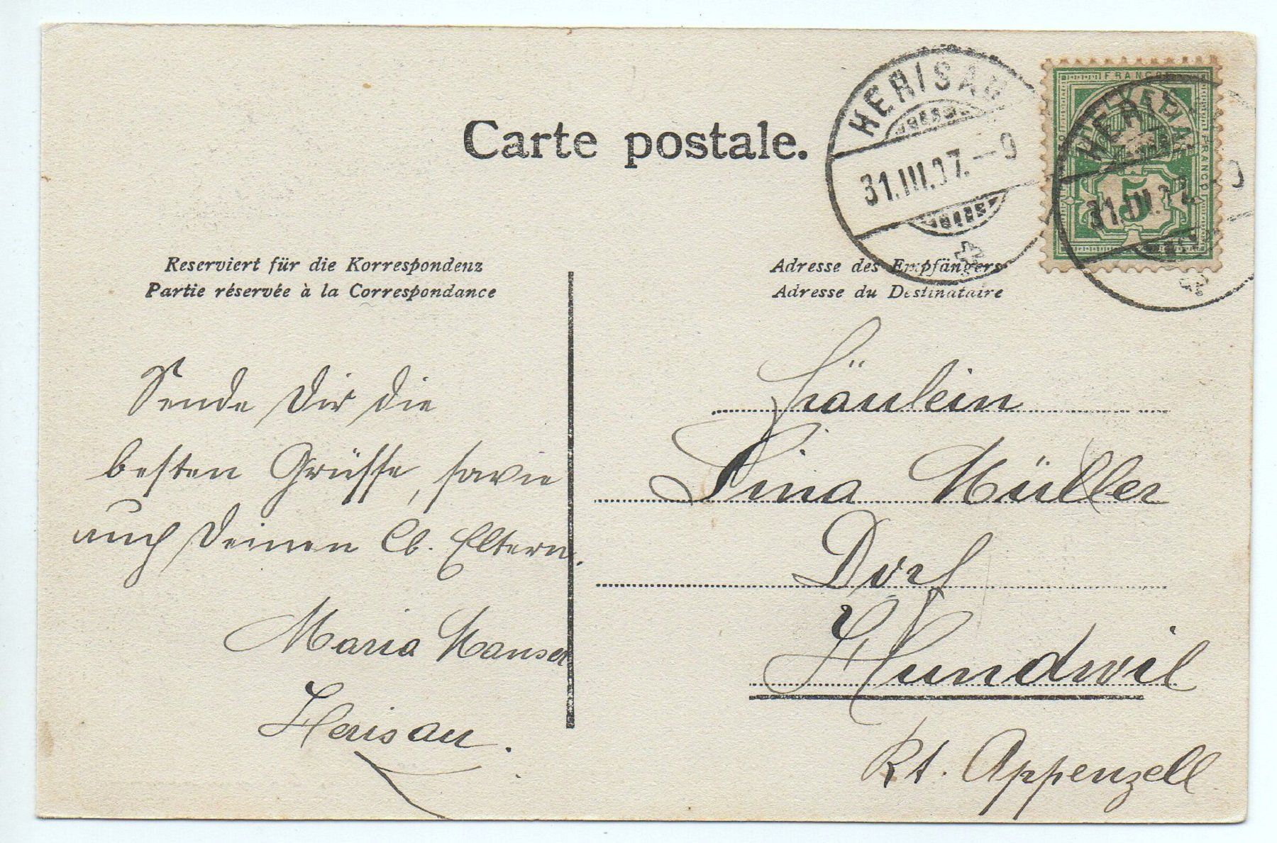 Cartoline postali: HERISAU Fröhliche Ostern – Usato da Jona venduto da philajona 1