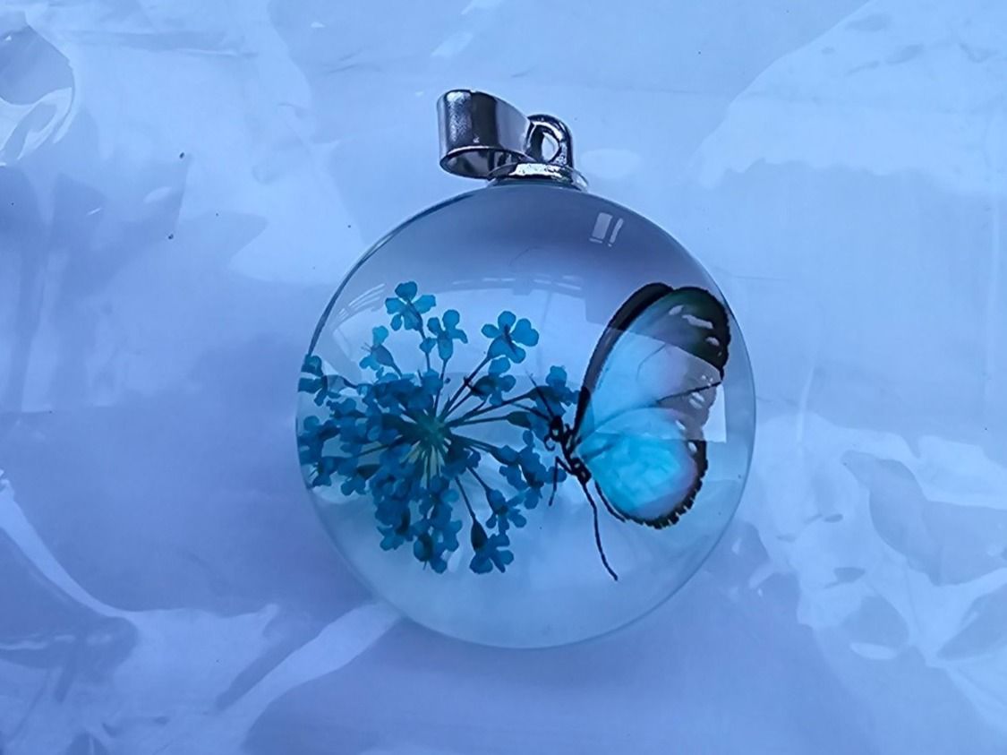 Ciondoli: Neu! Anhänger Schmetterling Blume – Nuovo e nell'imballaggio originale da Füllinsdorf venduto da Sunnebliemli7 2