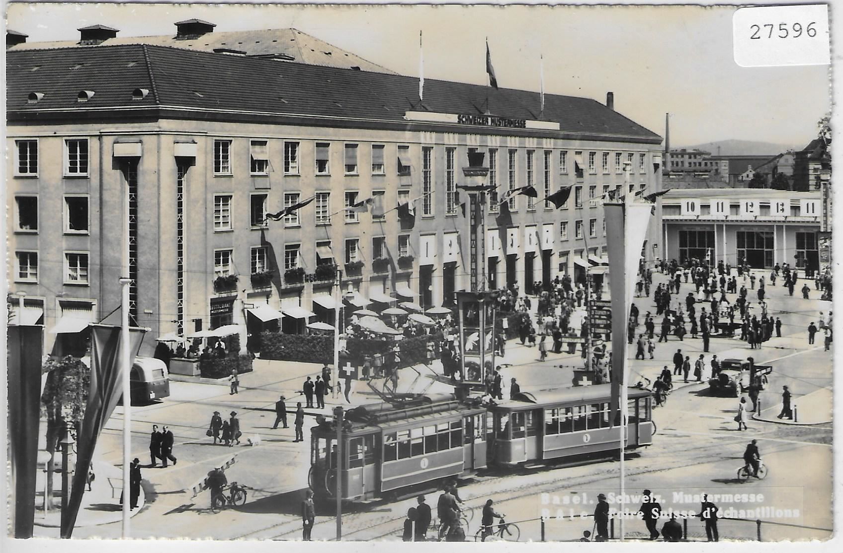 Cartoline postali: Basel - Schweiz. Mustermesse - 9er Tram – Usato da Ettingen venduto da Kartenplanet