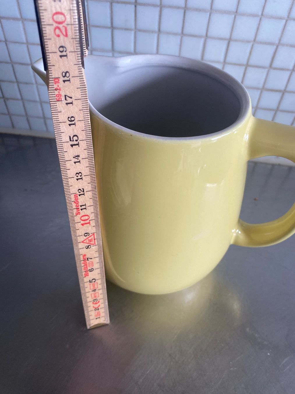 Rössler Caraffe: Rössler Krug Milchkanne gelb – Usato da Solothurn venduto da BORGHAGEN 4