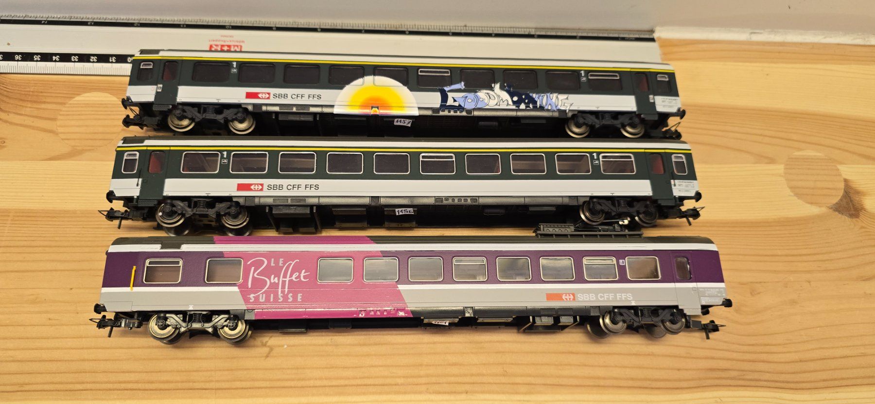 Roco Modellini di ferrovie: 3er Set Roco 44201A Staiber "Good Morning" + Restaurant – Usato da Büsserach venduto da ModellbahnDepot 2