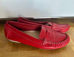 Tamaris Leder Loafer Damen rot Gr. 37