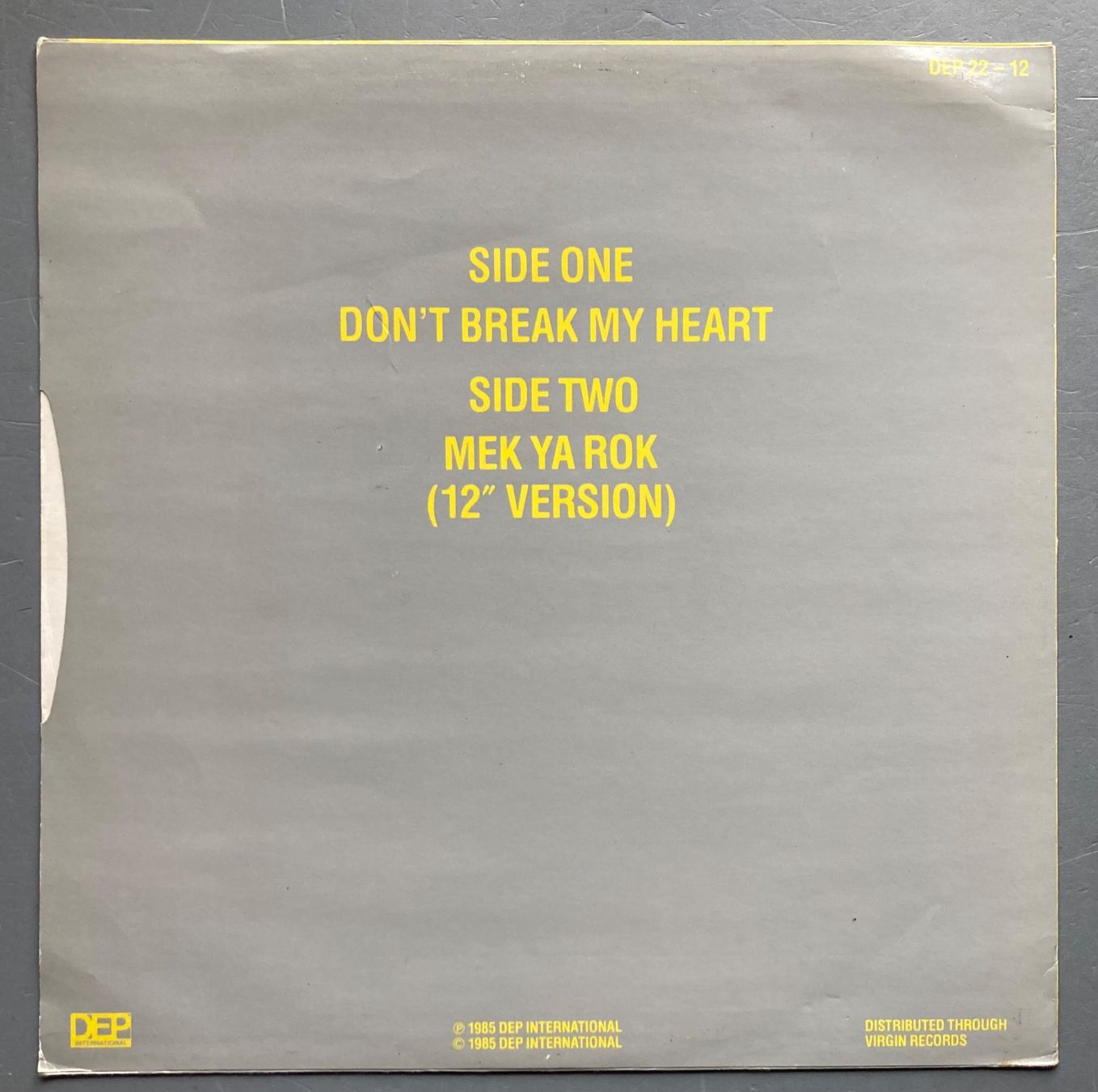 Vinyles: UB40 - DON'T BREAK MY HEART – D'occasion à Poliez-Pittet par Newtown-Records 1