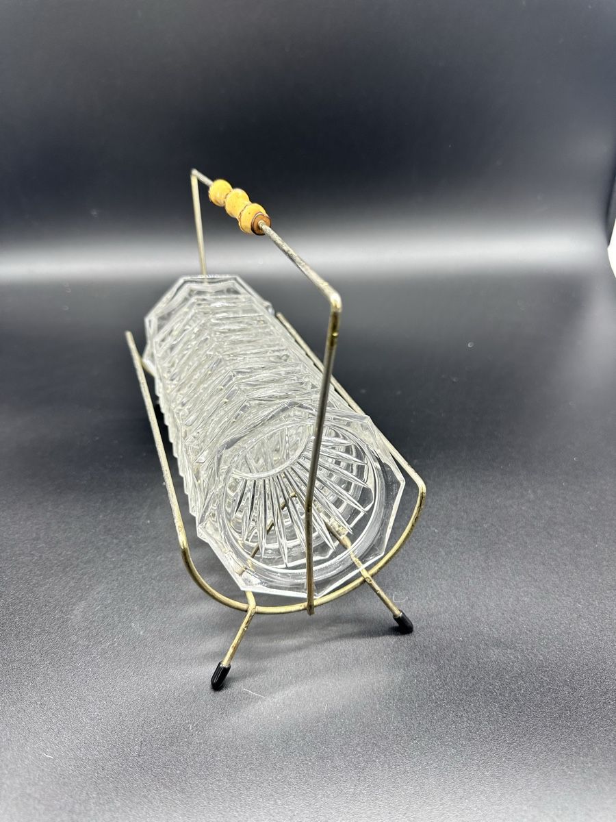 Sottobicchieri: Retro Crystal Coaster Set with Stand – Usato da Villmergen venduto da JacRon