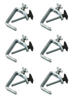 6er Set Universal Haken JL-221 silber