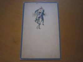 No 3 antika Postkarte Kunst