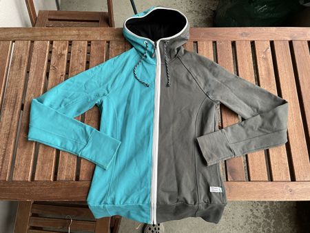 Edelrid Kapuzenjacke Hoodie türkis/grau Gr. S 38