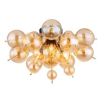 Deckenleuchte, Glas, Kugeln, 55 cm Ø