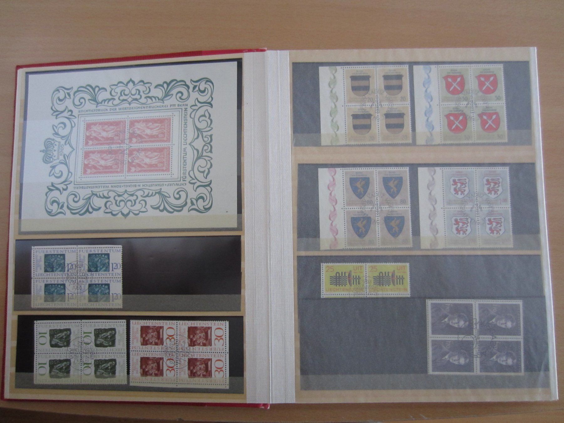 Alle Briefmarken: FL VIERERBLOCKS ET.GESTEMPELT,  AB NUR 10.- FR. – Gebraucht aus Steckborn von Mustangcobra1966 1