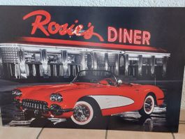Bild Chevy Corvette Cabrio vor Rosies Diner