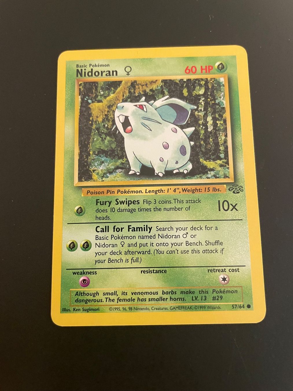 Pokémon Carte collezionabili: Nidoran F 57/64 Jungle – Usato da Zürich venduto da pokemon_cards