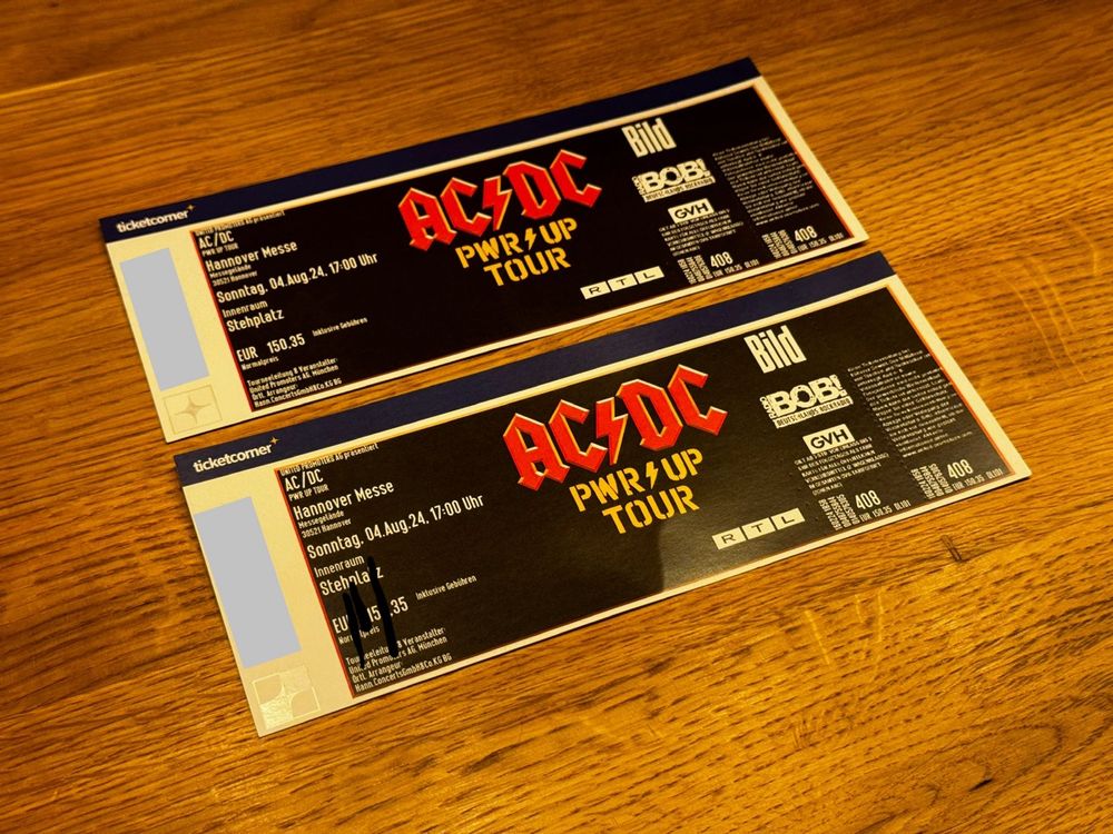 AC/DC Tickets Hannover Kaufen auf Ricardo