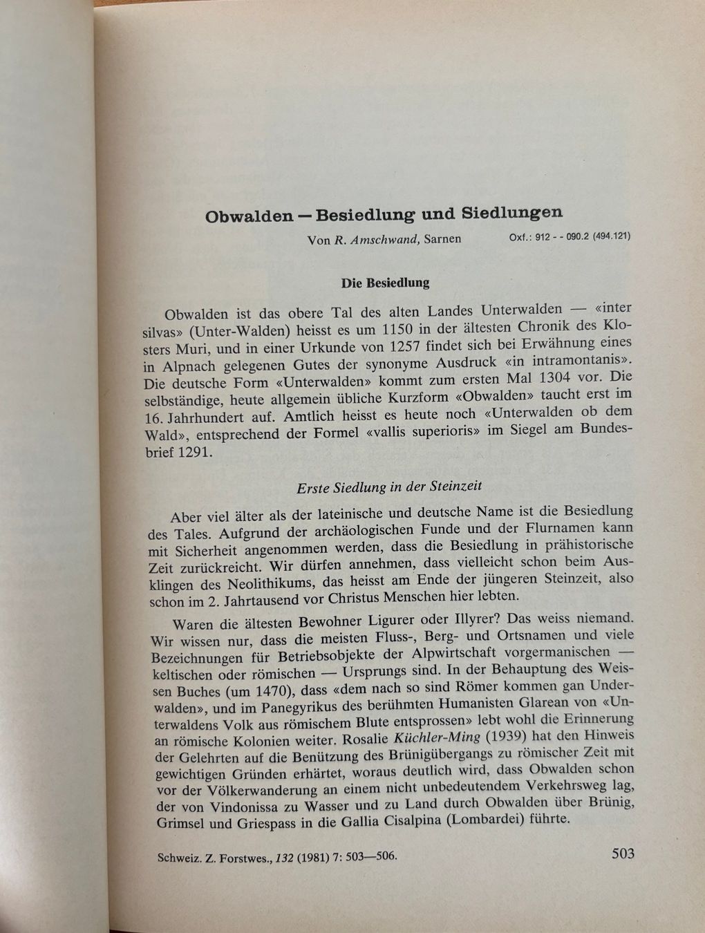 Libri: Wald und Mensch in Obwalden – Usato da Sarnen venduto da Livres 4