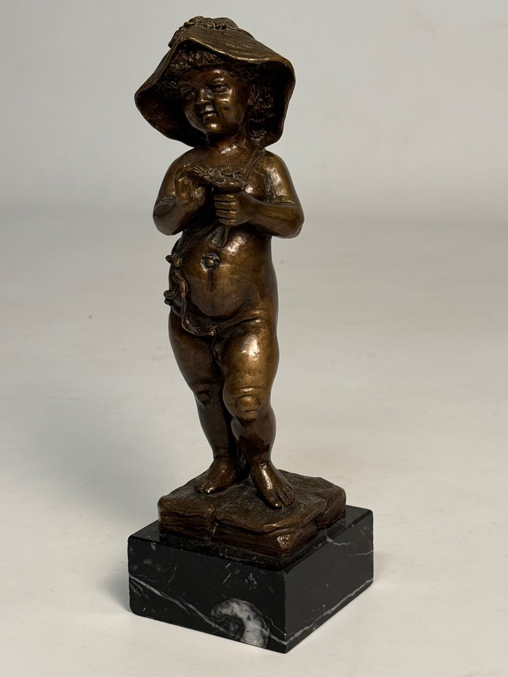 Statuette: Schwere Kunstbronze Mädchenfigur signiert Daniel – Usato da Itingen venduto da uhu777 9