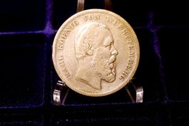 5 Mark Silbermünze Württemberg 1876