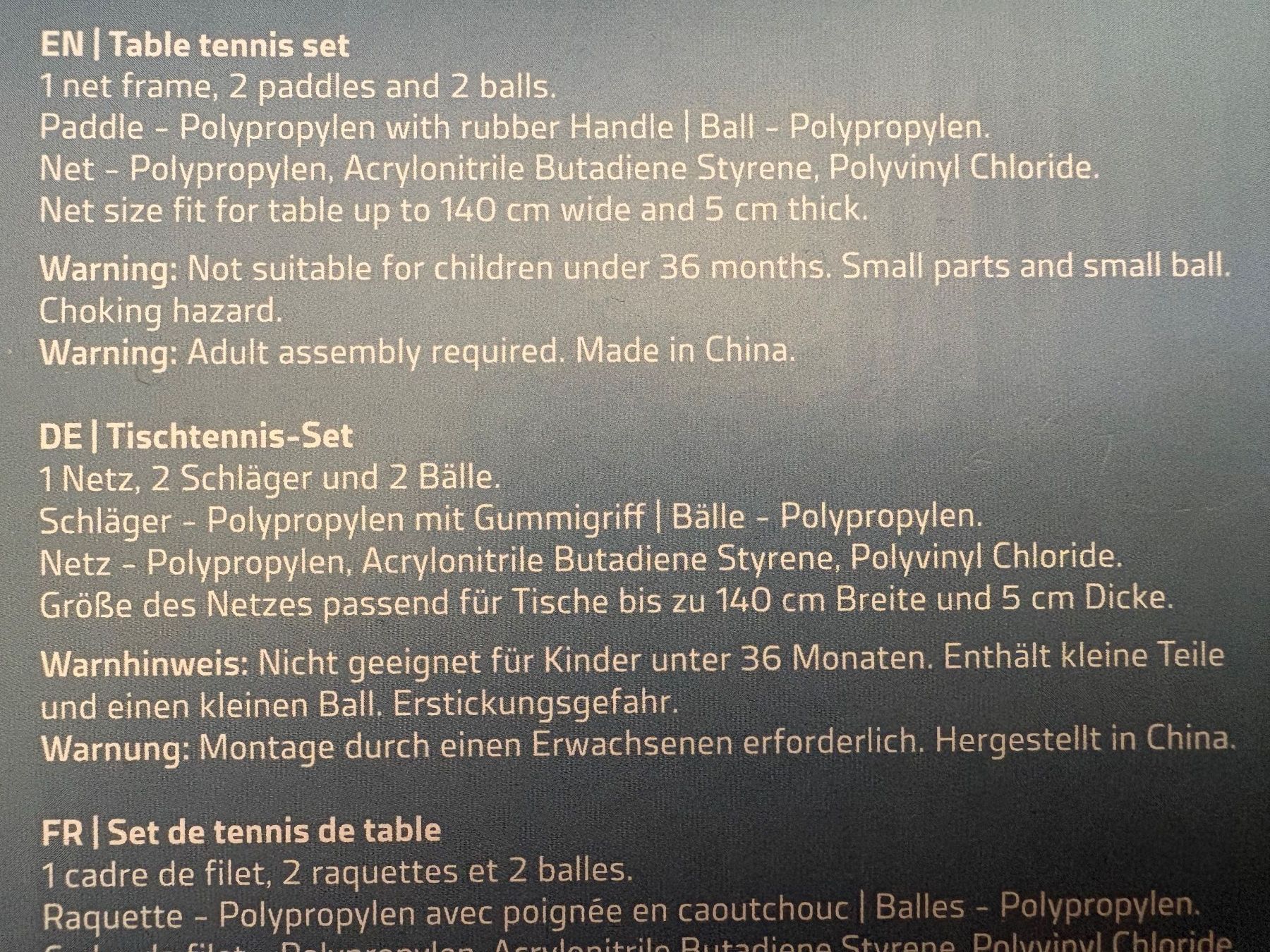 Tennis da tavolo: NEU : Tischtennis Set / Ping Pong Set – Nuovo e nell'imballaggio originale da Gossau SG venduto da Black-Queen 3