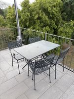 Gartentisch mit 4 Stühlen Metall anthrazit gebraucht