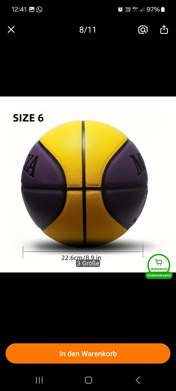 Bälle: Basketball USA Grösse 6 – Gebraucht aus Bern von titaniumsnow 4