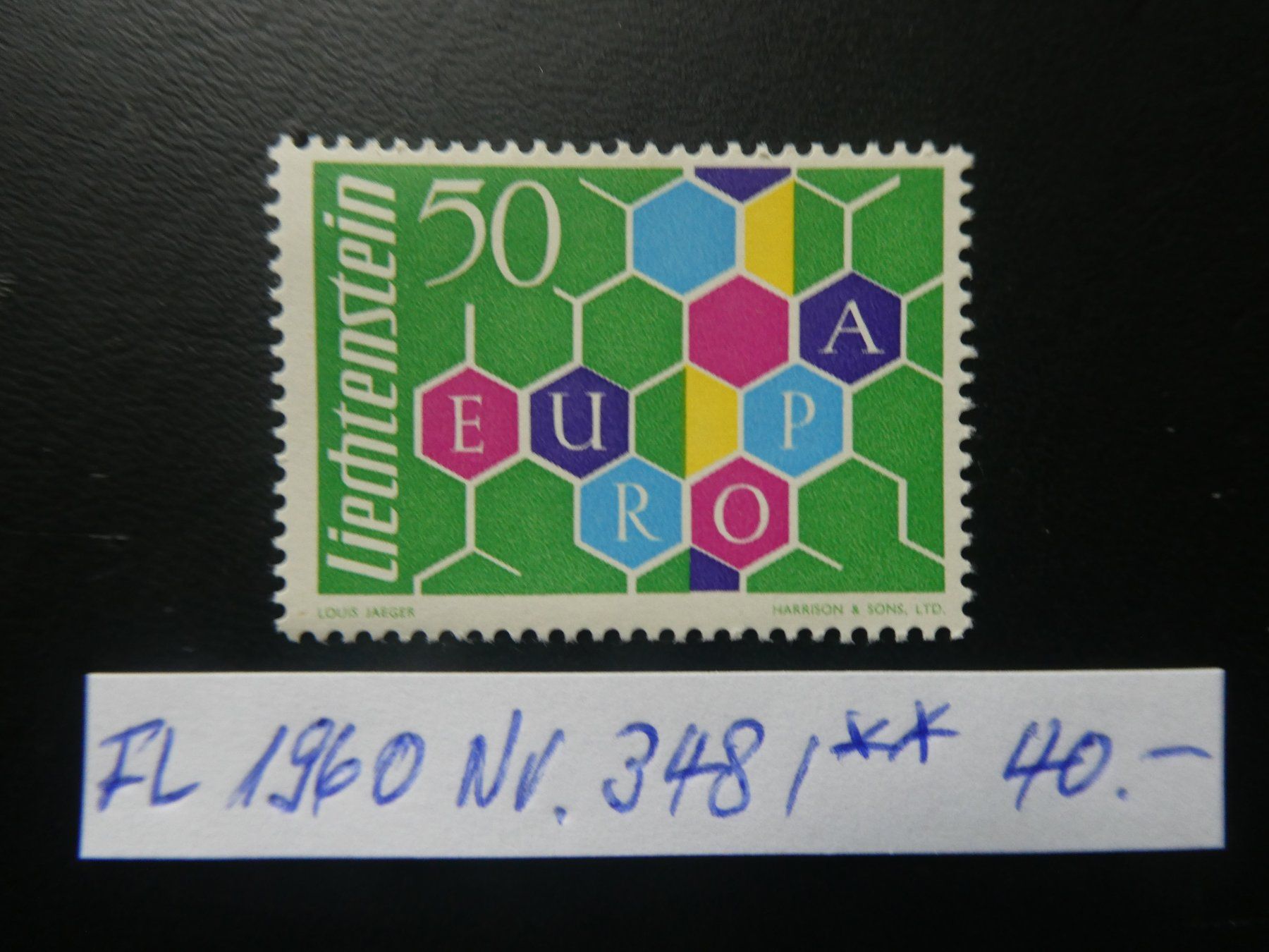 Tutti i francobolli: FL 1960 Nr. 348I postfrisch ** – Usato da Lausen venduto da Herbamare01