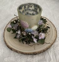 Windlicht mit Hortensien/Arrangement